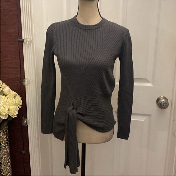 Brochu Walker 100% wool Elegant Black Ribbed Women's sweater, S - Picture 5 of 13